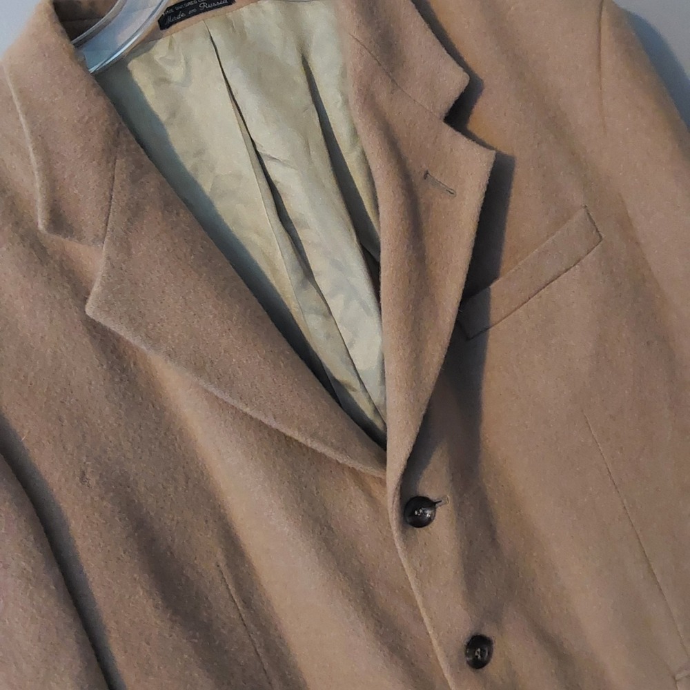 Claudio Morelli Mens Beige 46 Reg 100%‎ CAMEL HAIR sport coat suit jacket blazer